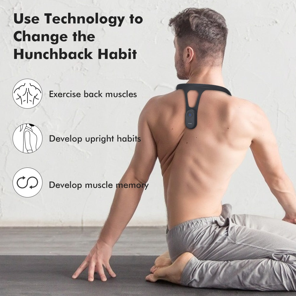 Hipee Smart Posture Correction Realtime Scientific Back Posture Training Monitoring Corrector For Adult Cervical Spine English freeshipping - Lihasvasara